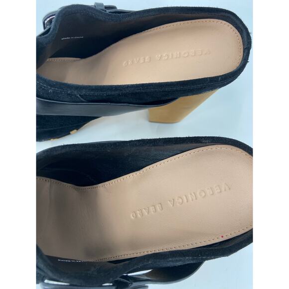 Veronica Beard Dacey Black Suede Studded Block Clog 11 NEW - Picture 2 of 6